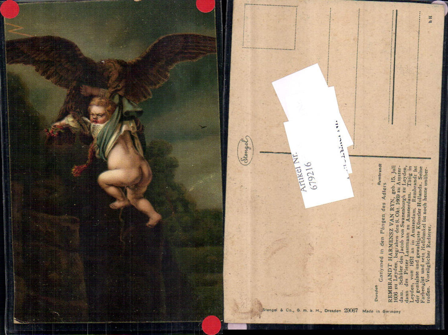 679216 Künstler AK Rembrandt Harmens van ryn Vogel Baby pub Stengel Co.
