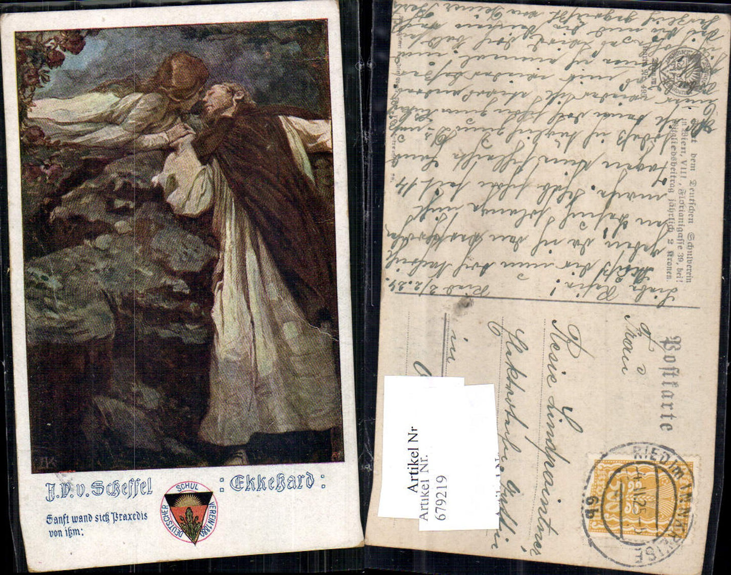 679219 Künstler AK Deutscher Schulverein 495 Scheffel Ekkehard