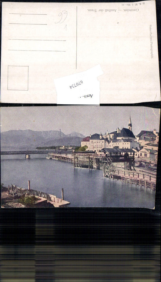 679734 Gmunden am Traunsee Kanal Ausfluß der Traun