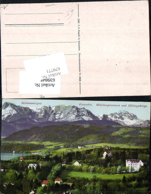 679771 Gmunden am Traunsee Mädchenpensionat Höllengebirge pub Brandt 1353