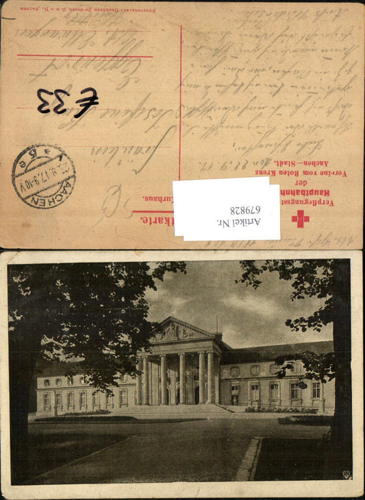 679828 Aachen Bahnhof Rotes Kreuz Verpflegungsstelle Eggenrot Kr. Ellwangen Schrezheim