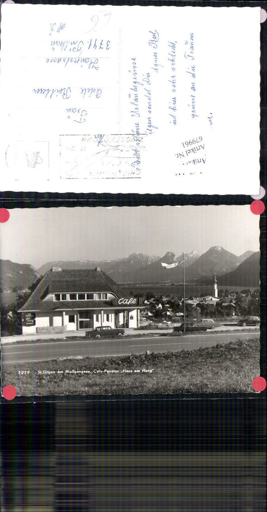 679961 St. Gilgen am Wolfgangsee Cafe Pension Haus am Hang Oldtimer Auto
