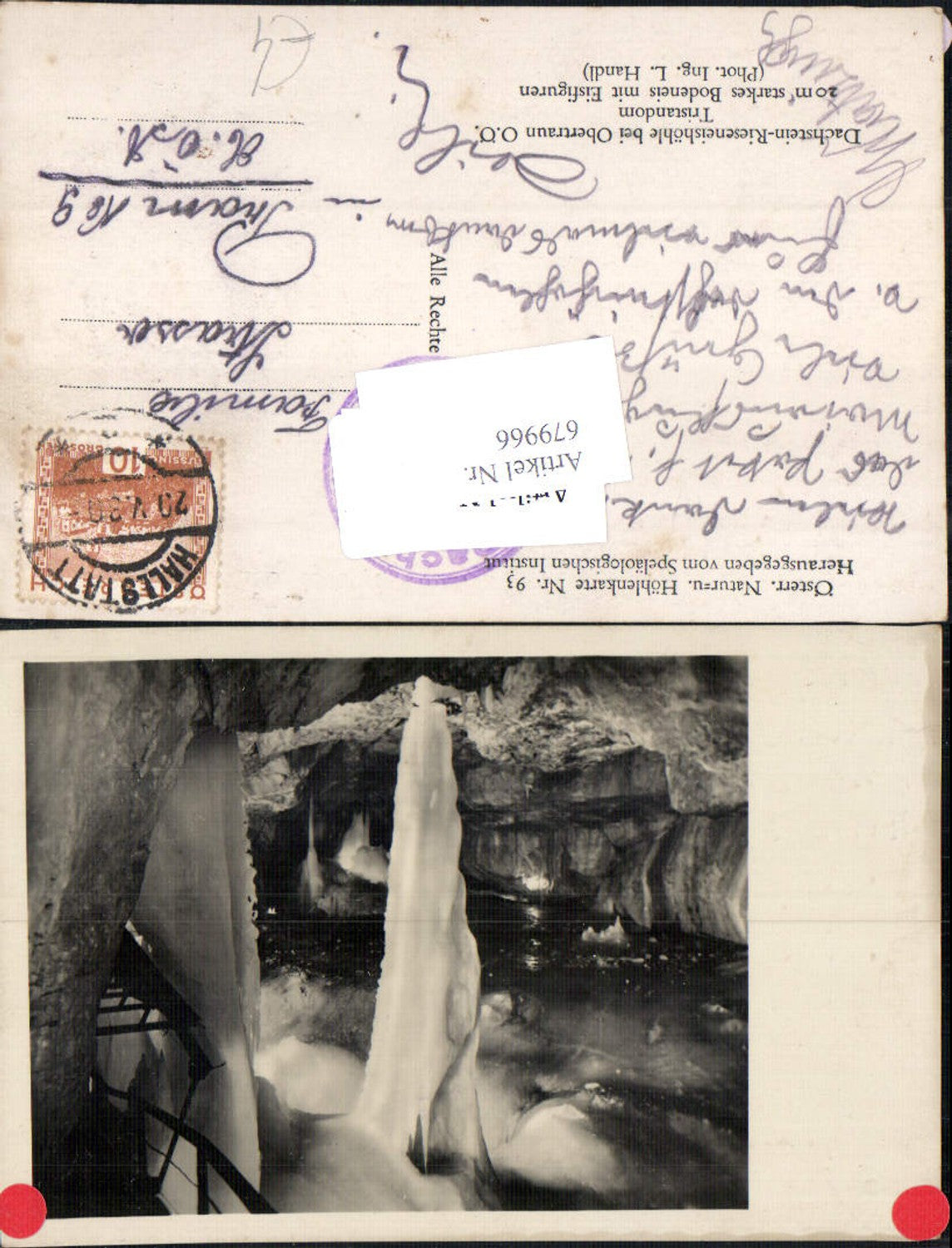 679966 Hallstatt Höhlenkarte Höhle Dachstein Rieseneishöhle Obertraun