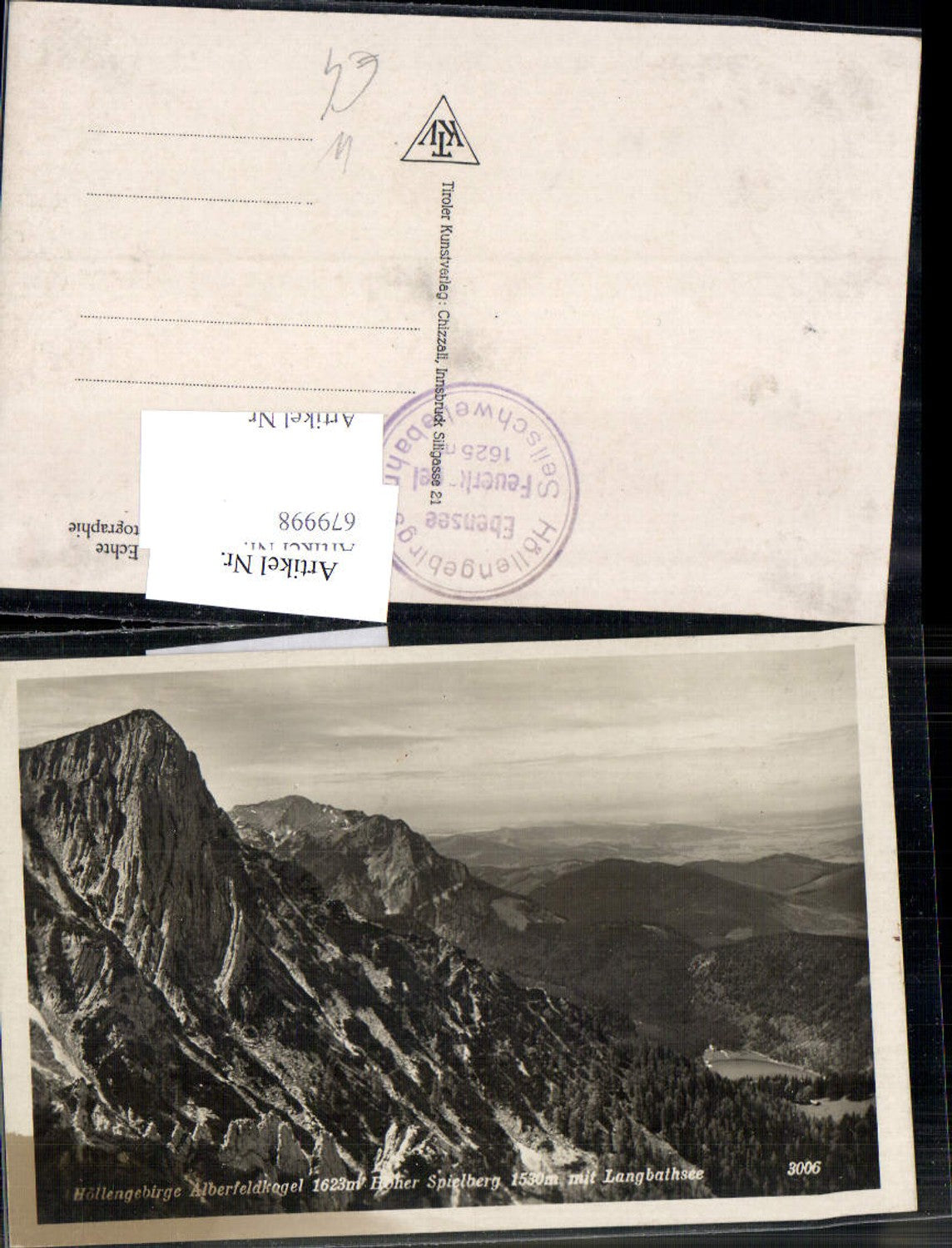 679998 Höllengebirge Ebensee Alberfeldkogel Langbathsee