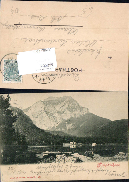 680003 Langbathsee bei Ebensee am Traunsee 1898 pub Würthle & Sohn 462