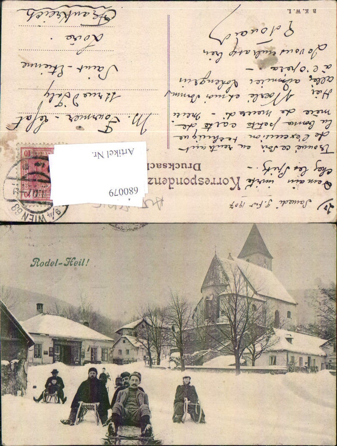 680079 Rodel Heil Schlitten Geschäft Franz Mader