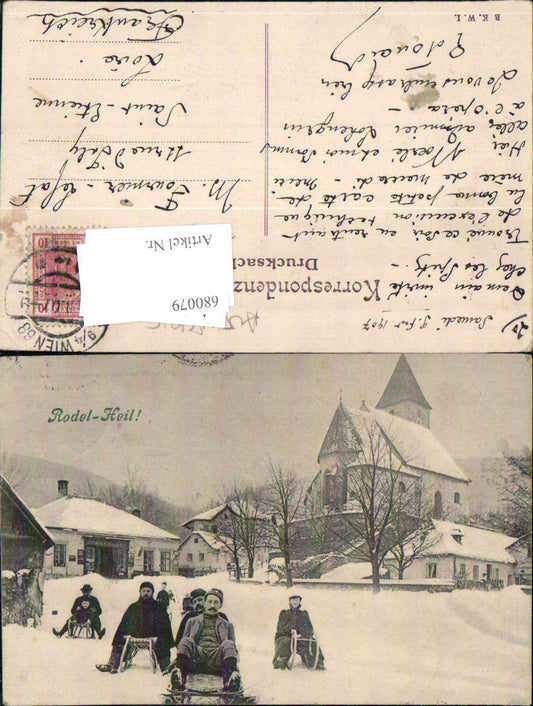 680079 Rodel Heil Schlitten Geschäft Franz Mader