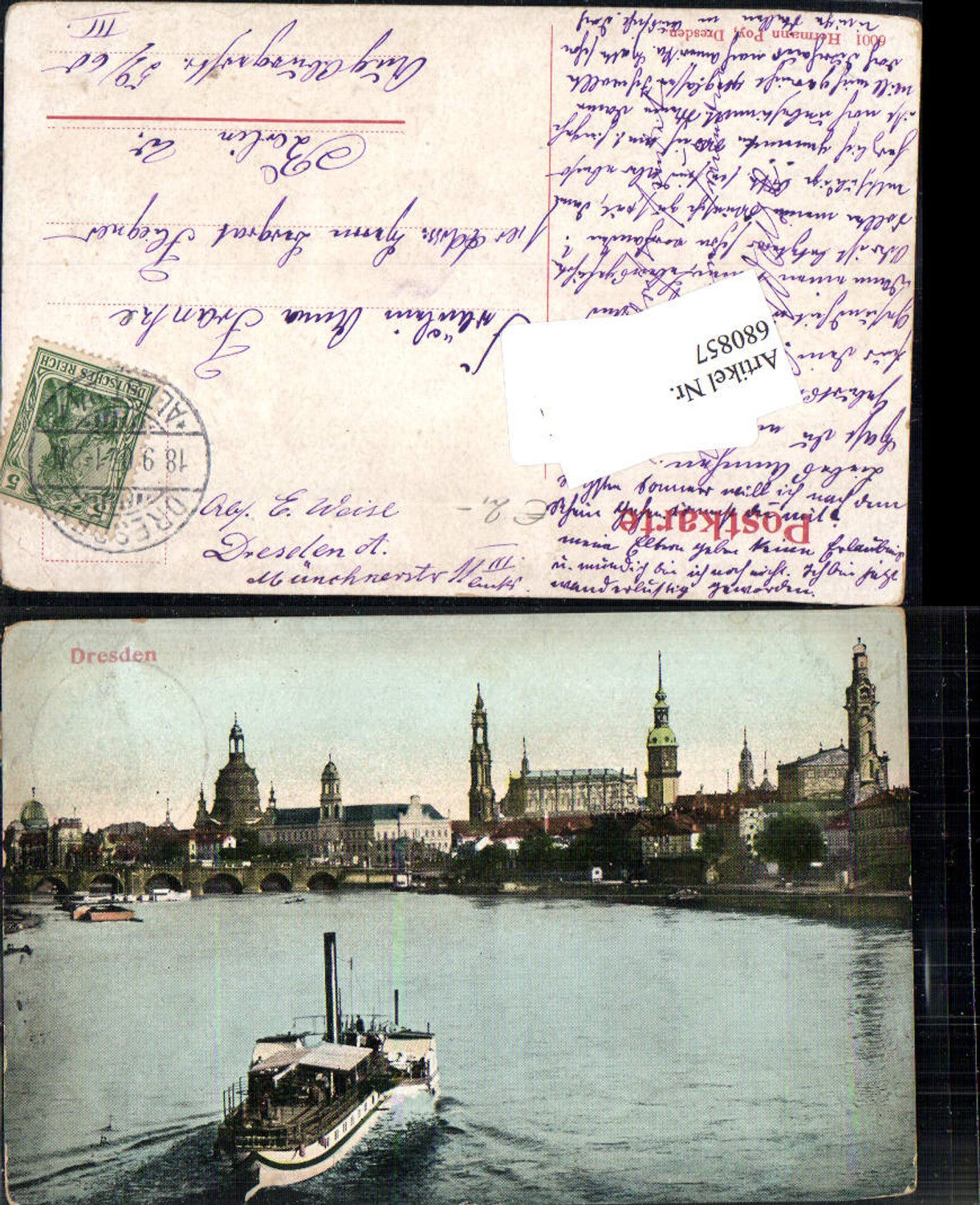 680857 Altstadt-Dresden Brühlsche Terrasse Terrassenufer Elbe Brücke Landungsplatz Dampfer