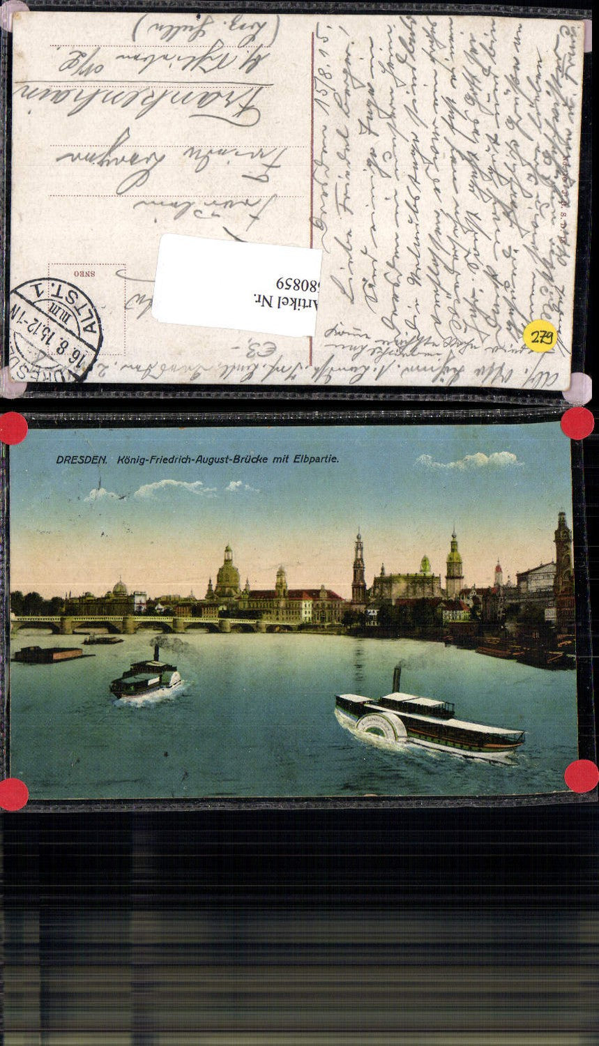 680859 Altstadt-Dresden Brühlsche Terrasse Terrassenufer Elbe Dampfer