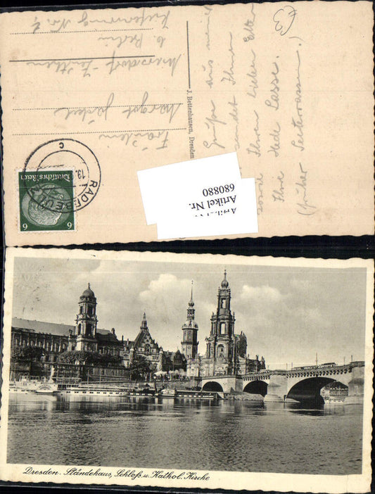 680880 Altstadt-Dresden Brühlsche Terrasse Terrassenufer Elbe Brücke Landungsplatz Dampfer