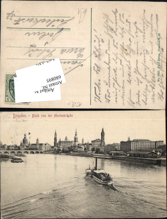 680895 Altstadt-Dresden Brühlsche Terrasse Terrassenufer Elbe Brücke Landungsplatz Dampfer