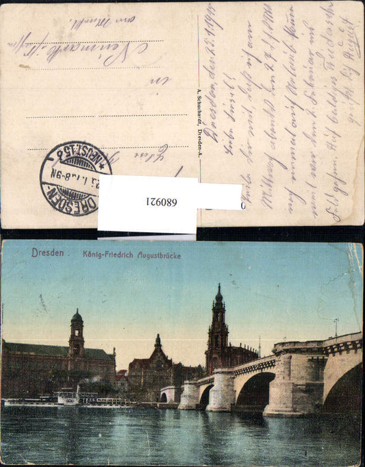 680921 Altstadt-Dresden Brühlsche Terrasse Terrassenufer Elbe Brücke Landungsplatz Dampfer
