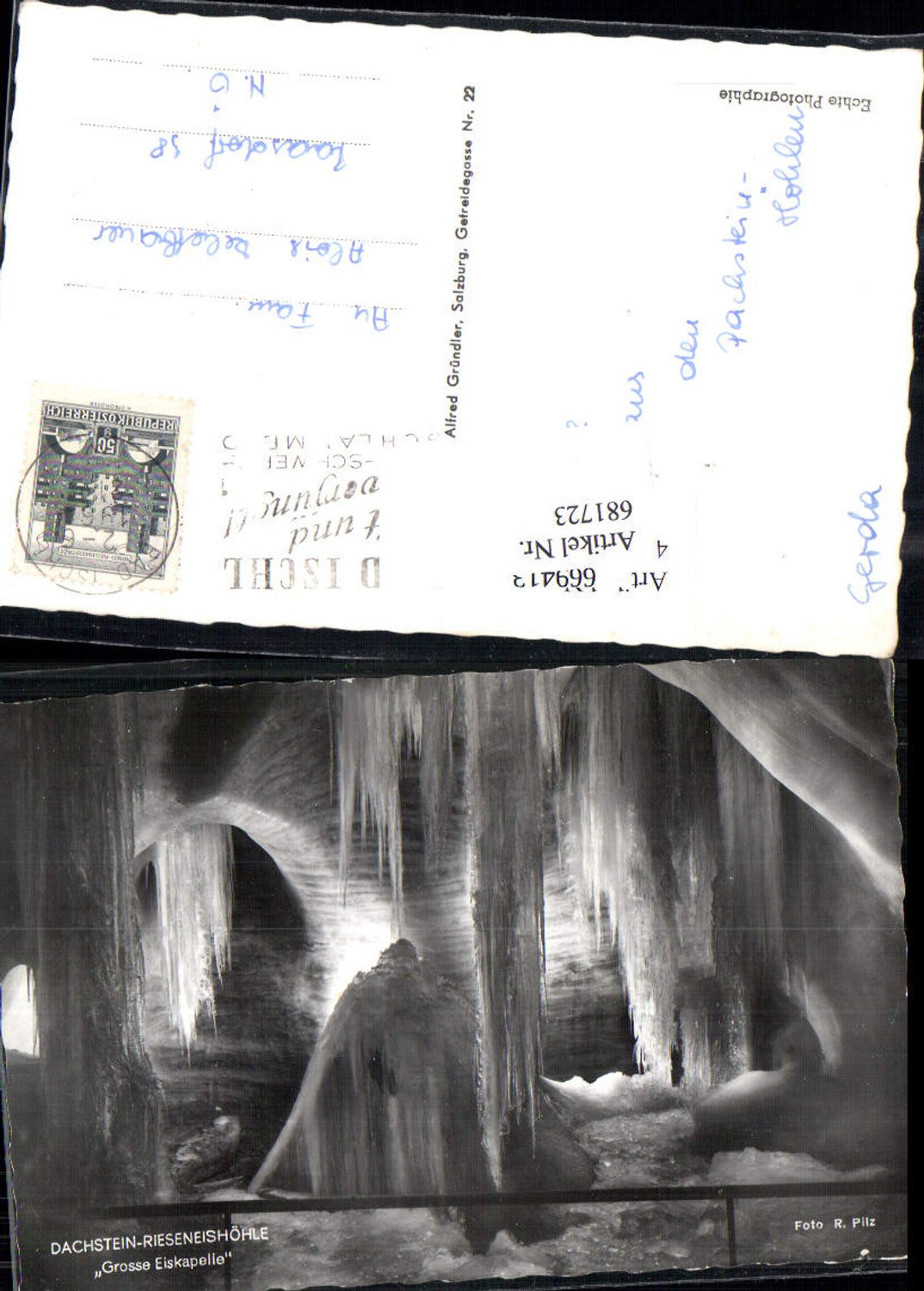 681723 Dachstein Rieseneishöhle Höhle Obertraun