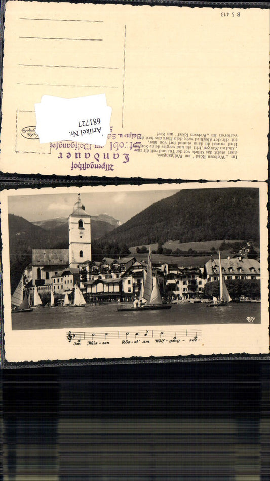 681727 St. Wolfgang am Wolfgangsee Segelschiffe Segelboot Stp. Strobl Gasthaus Landauer