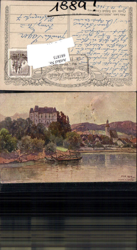 681873 Künstler AK Fritz Lach Grein an der Donau Greinburg Strudengau pub Kilophot O.K. 12