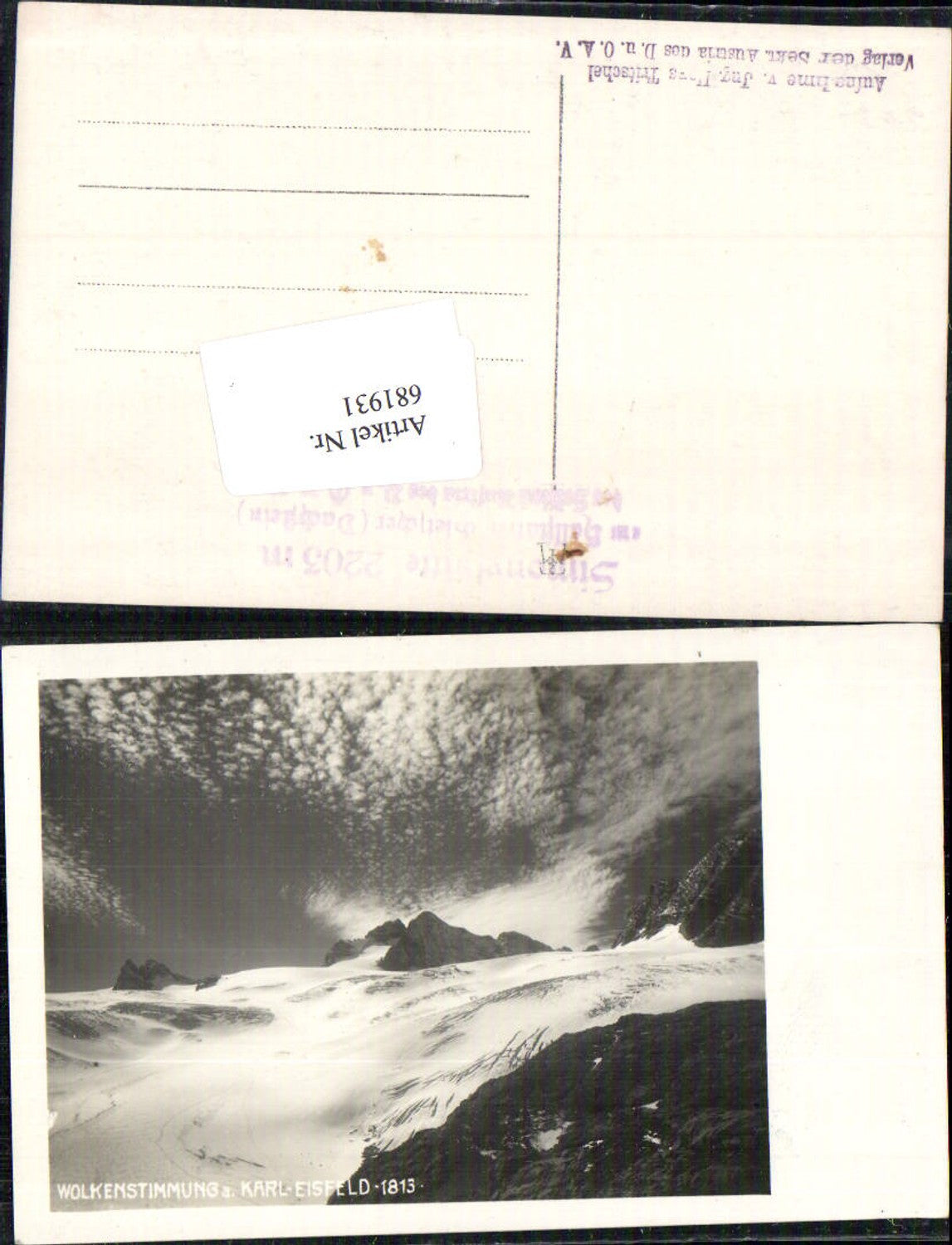 681931 Dachstein Karls Eisfeld Gosau Hallstatt pub Hans Tritschel