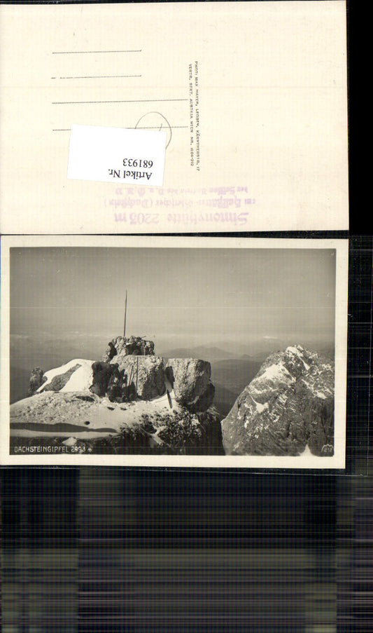 681933 Dachstein Dachsteingipfel b. Gosau Schladming pub Max Mayer 272