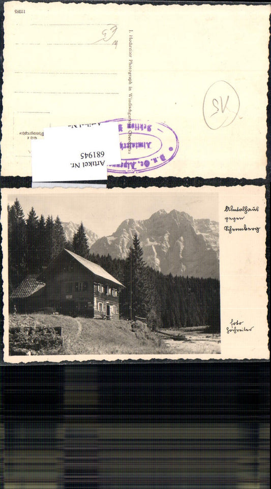 681945 Almtalhaus bei Grünau im Almtal Windischgarsten Hüttenstempel