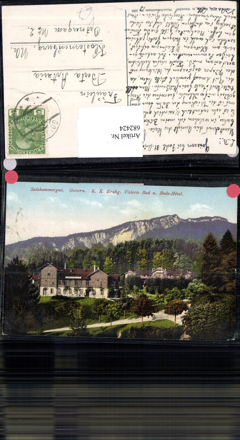 682424 great AK Goisern KK Erzherz. Valerie Bad Bade-Hotel pub Brandt 560
