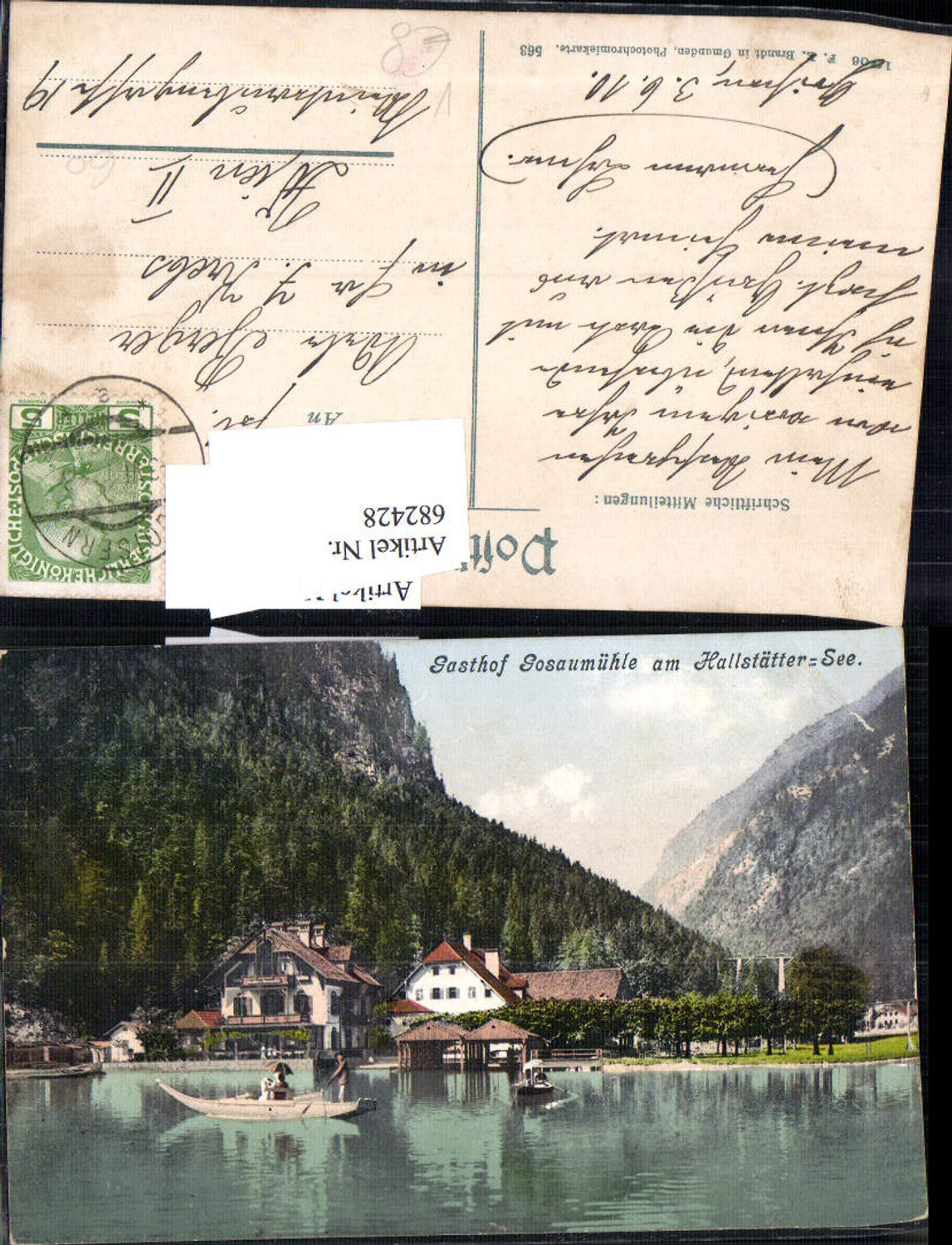 682428 Gasthaus Gosaumühle am Hallstättersee Hallstatt Gosau pub Brandt 563