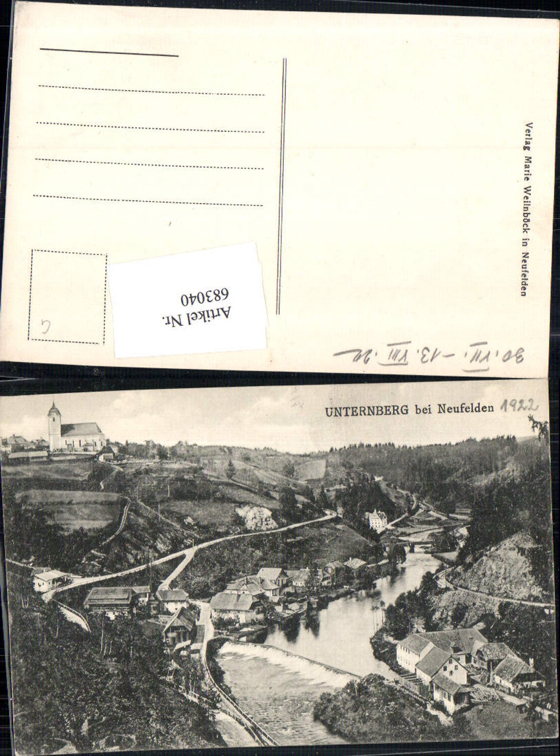 683040 seltene AK Unternberg bei Neufelden im Mühlkreis Mühlviertel Rohrbach