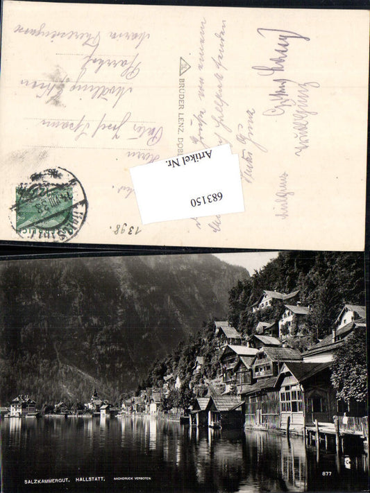 683150 Salzkammergut Hallstatt an Pfarrer v. Mödling Josef Spaun? 1933