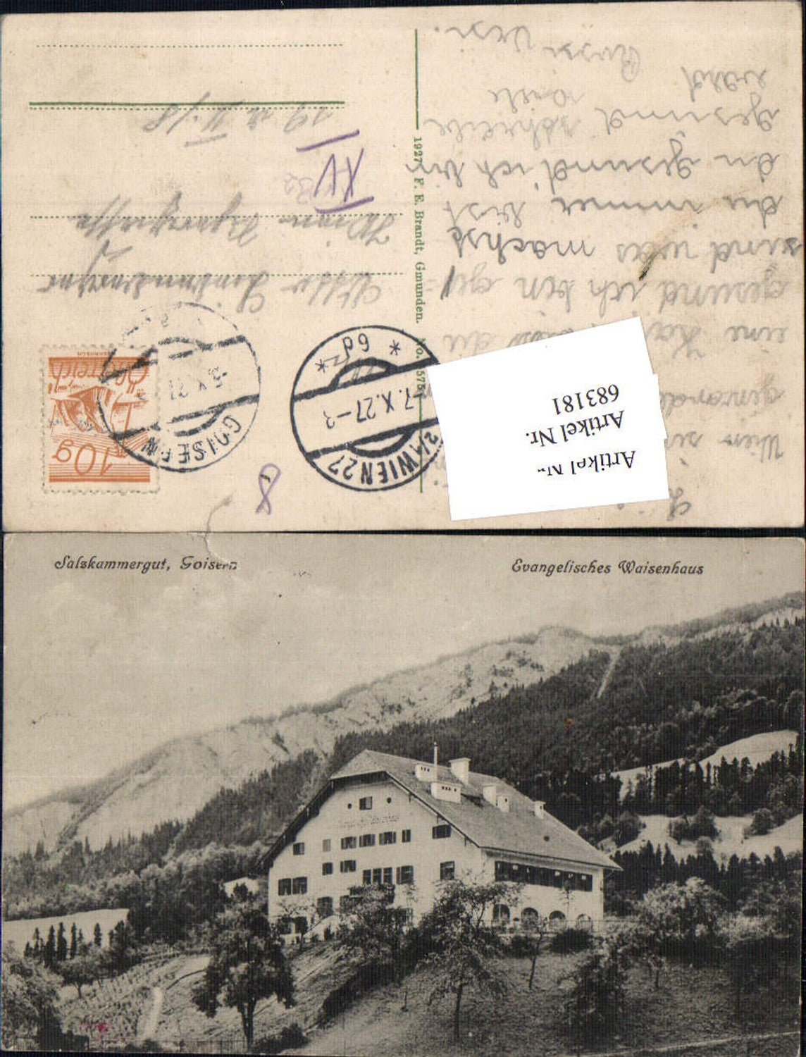 683181 Salzkammergut Goisern Evangelisches Waisenhaus pub Brandt 4575