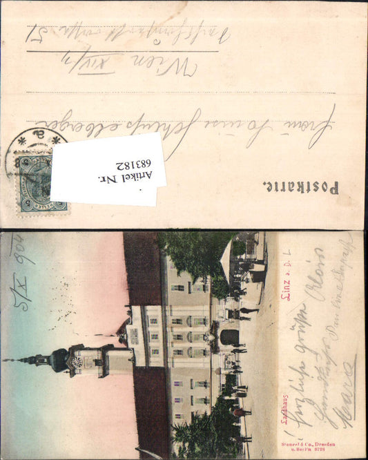 683182 Linz an der Donau Landhaus Partie 1904 pub Stengel & Co. 3728