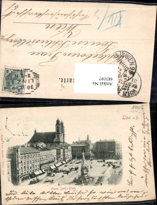 683197 Linz an der Donau Franz Josef Platz 1899 pub Stengel & Co. 3709