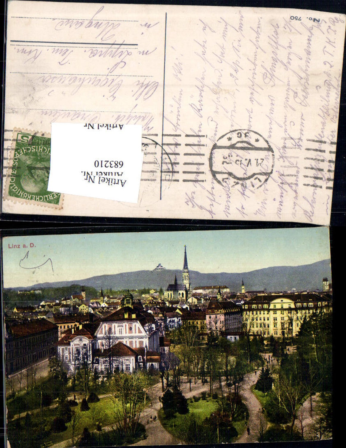 683210 Linz an der Donau Stadtpark Partie n. Lippa Lipova Arad