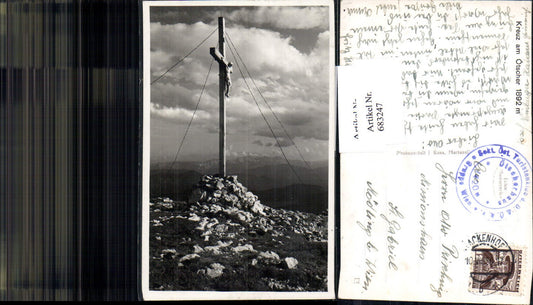 683247 Lackenhof Ötscher Gipfelkreuz Kreuz am Gipfel n. St. Gabriel Mödling
