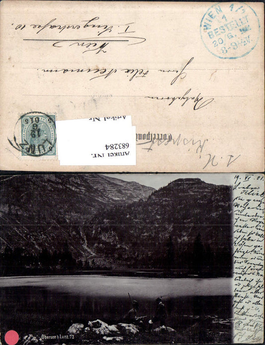 683284 Foto-AK Obersee bei Lunz am See Jäger Jagd pub Theodor Mark 1901