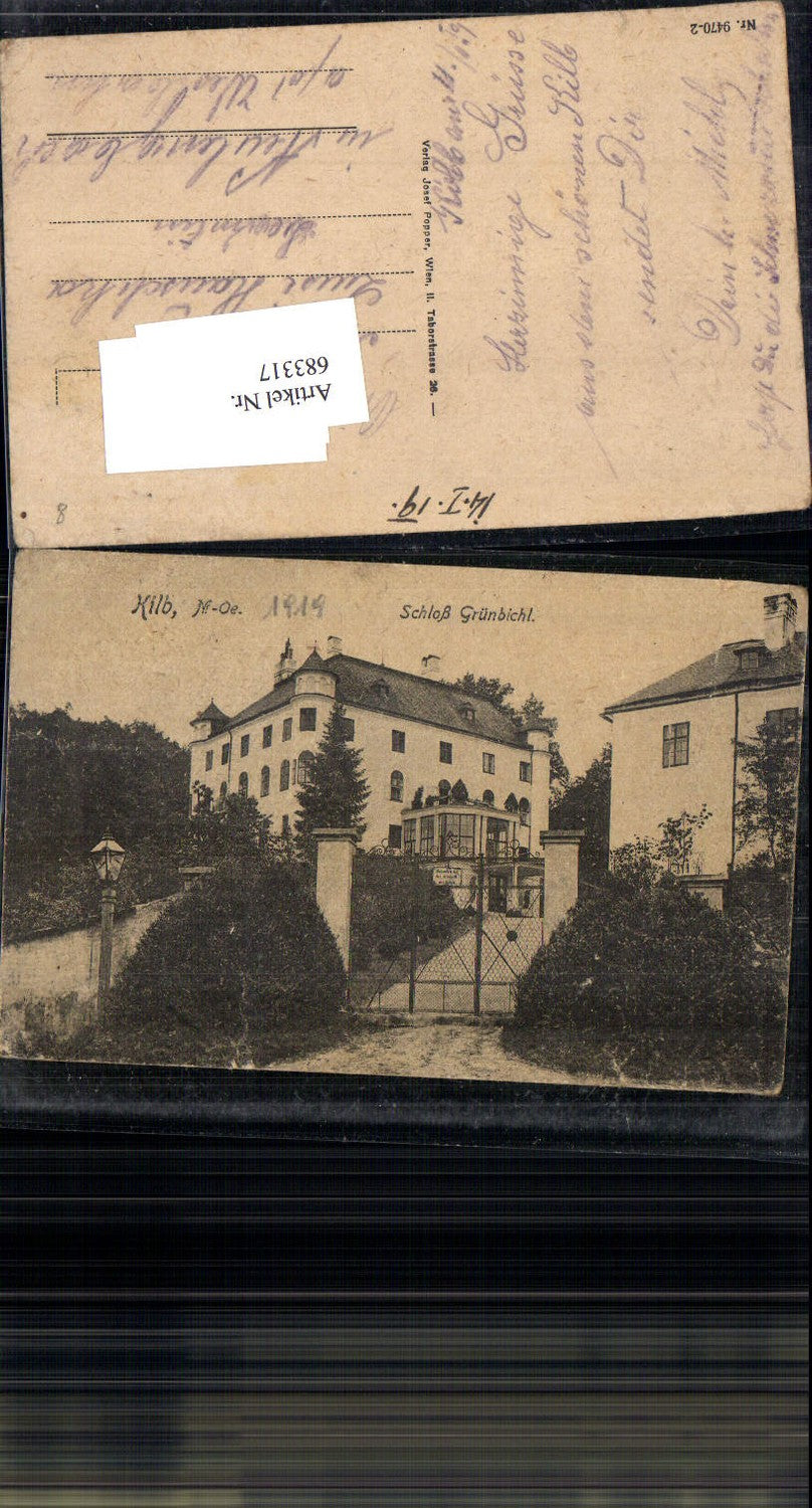 683317 seltene AK Kilb bei Melk Schloss Grünbichl Grünbühel