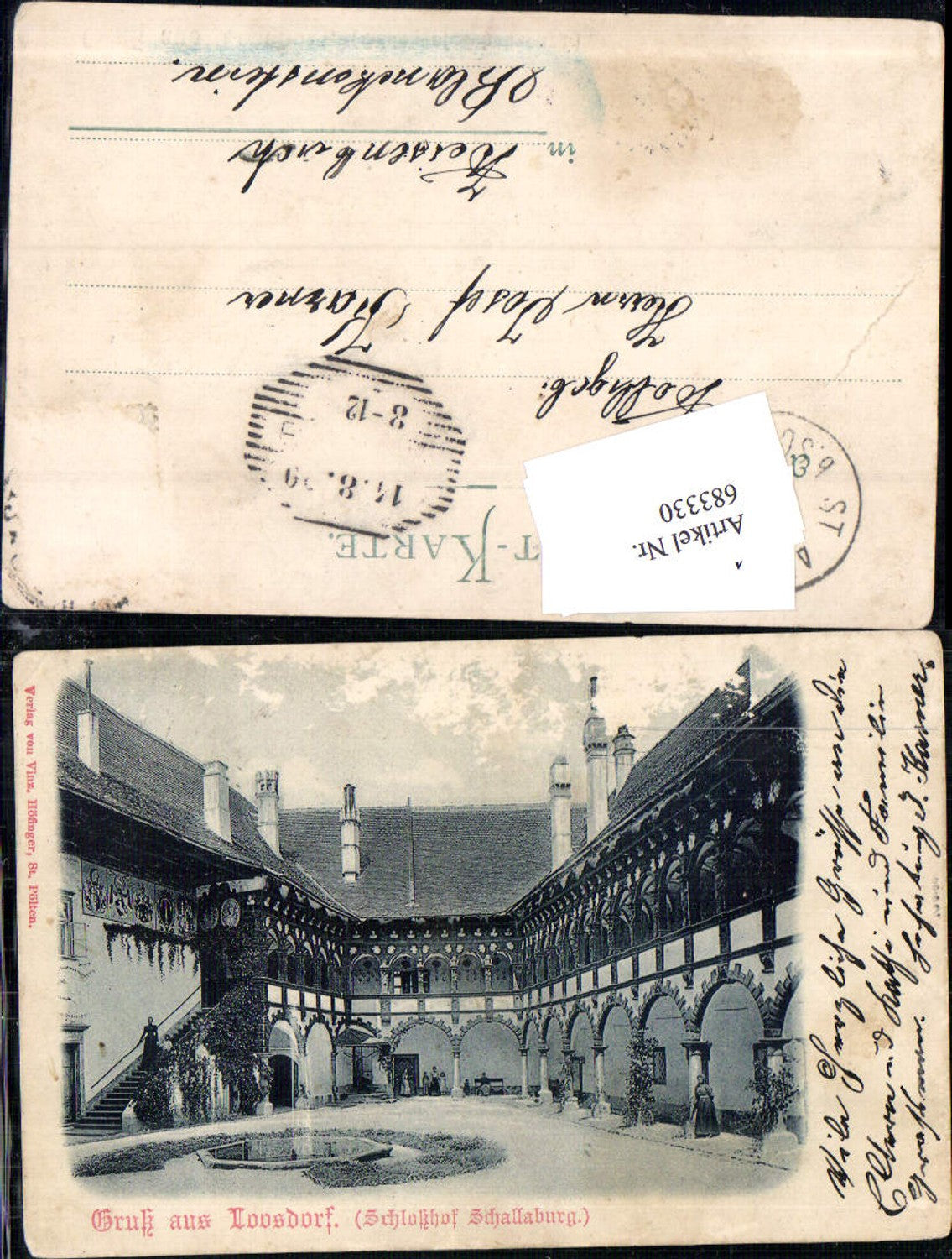 683330 Gruss aus Loosdorf Schallaburg Schlosshof Schloss 1899