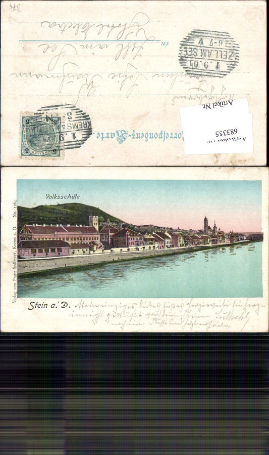 683355 Stein an der Donau bei Krems Volksschule 1900 pub Sedlmayr 1264