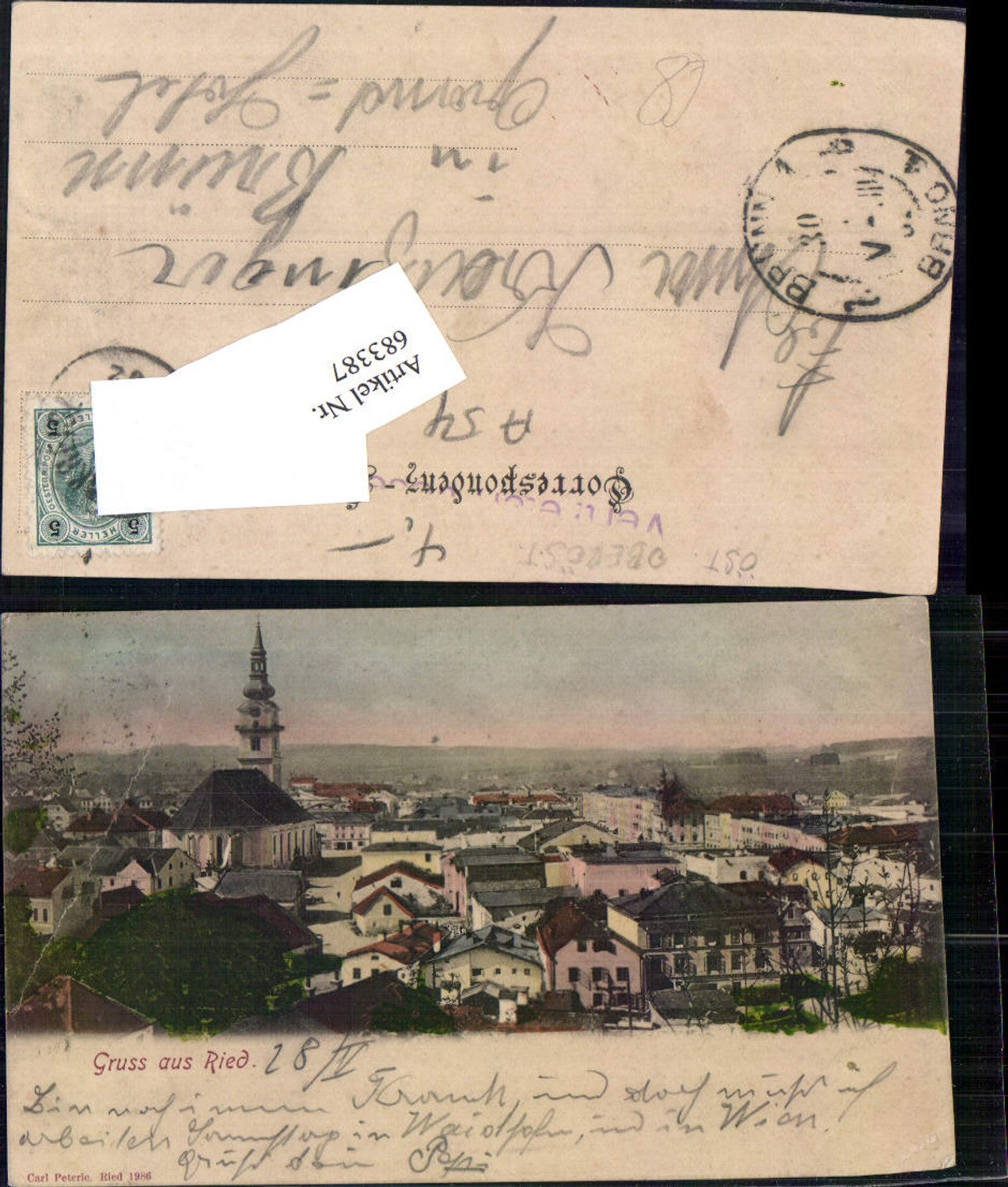 683387 Gruss aus Ried im Innkreis 1903