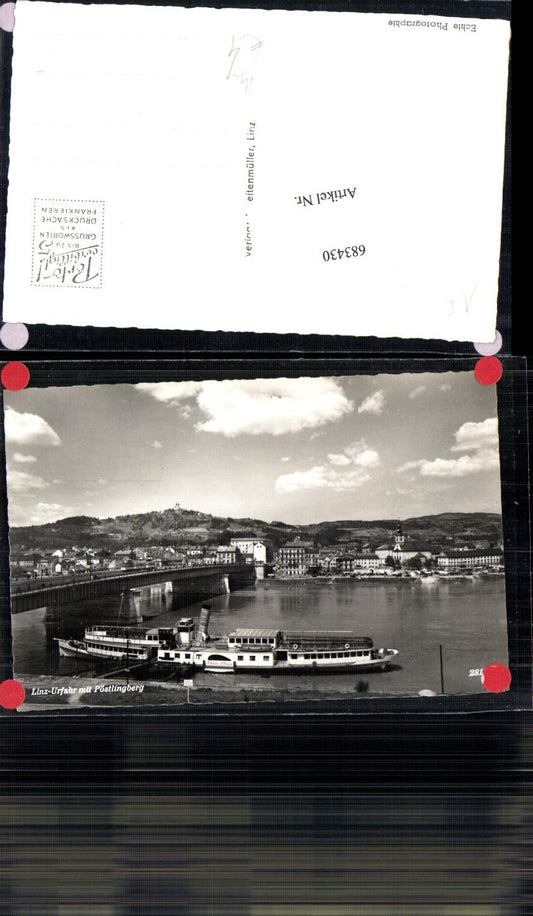 683430 Linz an der Donau Urfahr Dampfer Johann Strauss Brücke