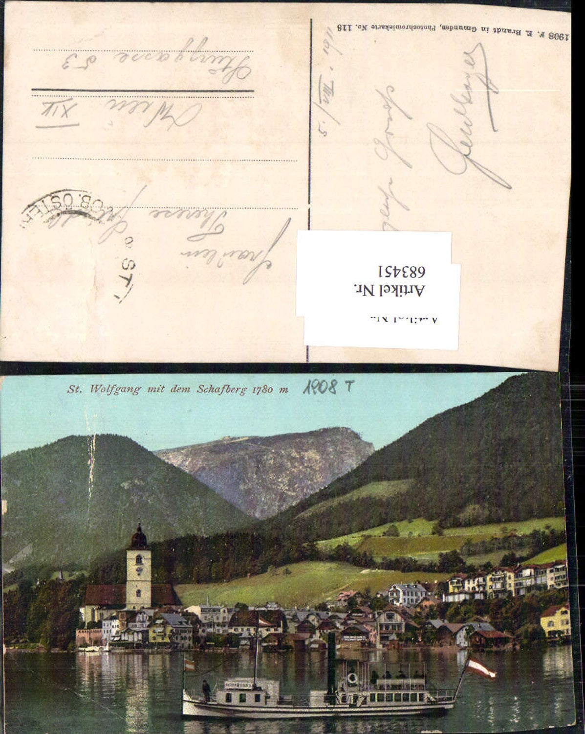 683451 St. Wolfgang am Wolfgangsee Dampfer pub Brandt 118