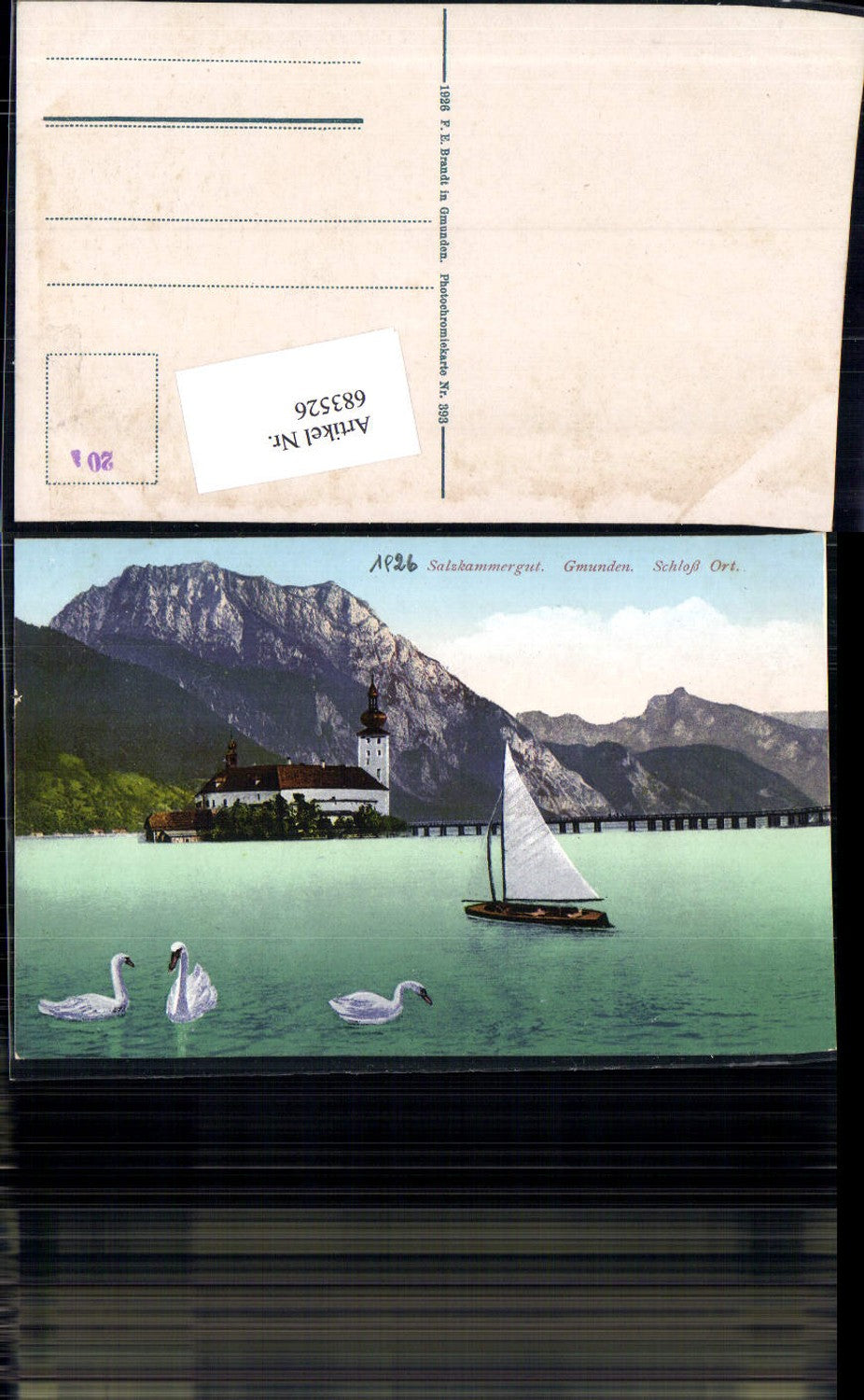 683526 Gmunden am Traunsee Schloss Ort Segelboot pub Brandt 393