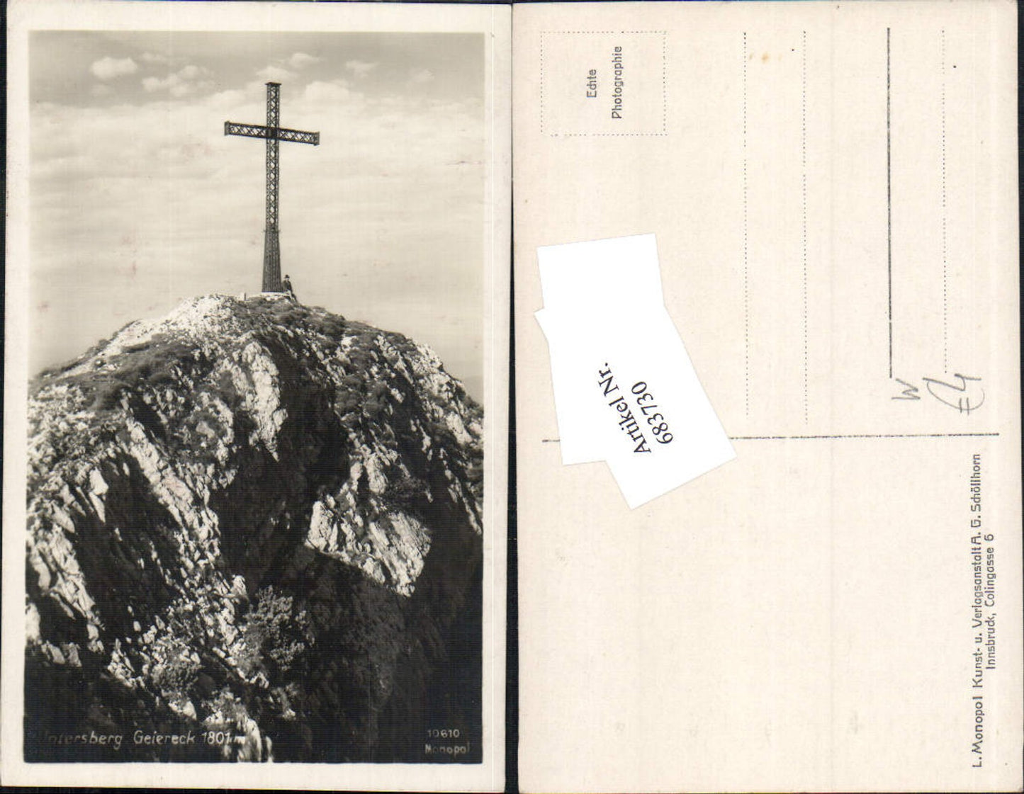 683730 Untersberg Geiereck Gipfelkreuz Kreuz b. Salzburg Parsch Aigen