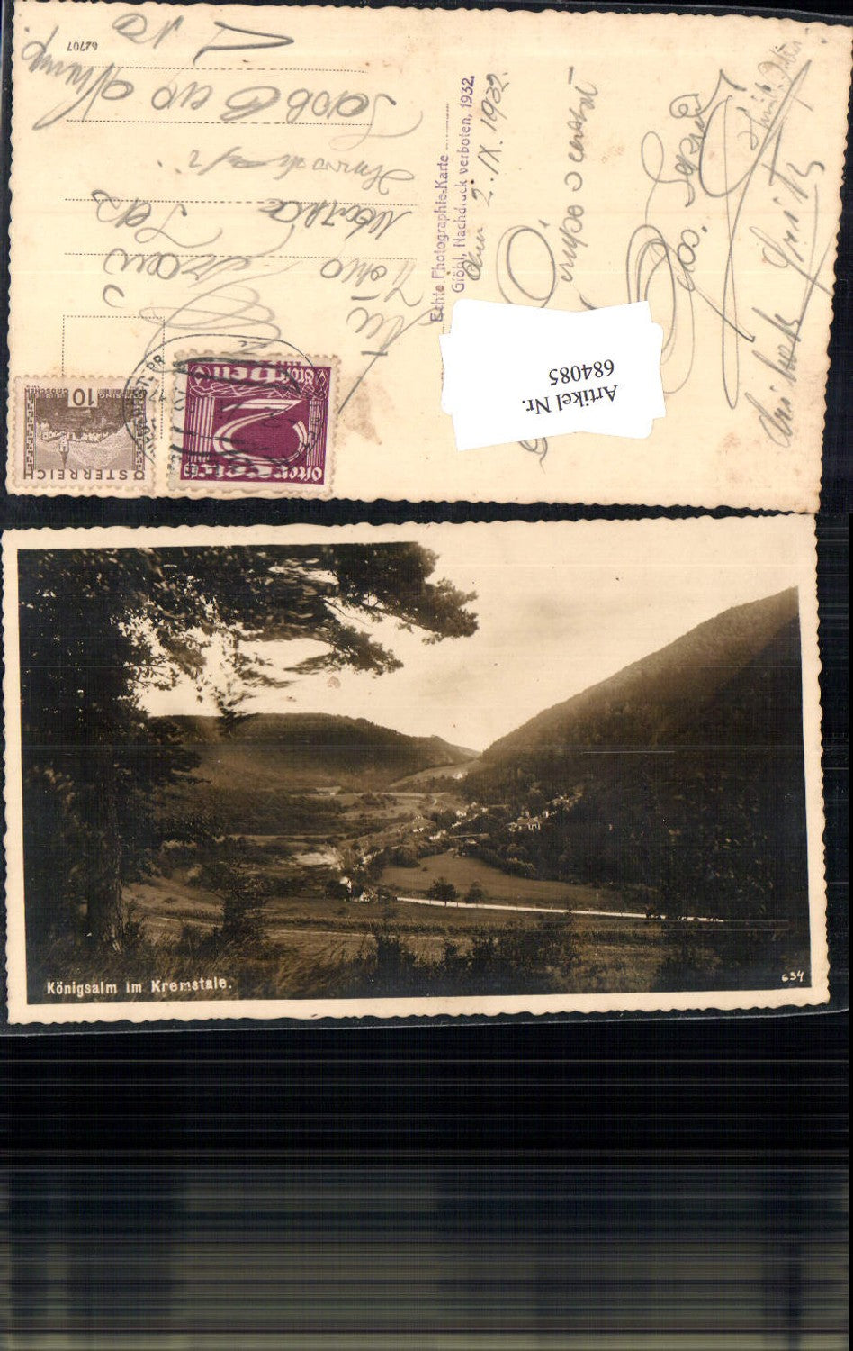 684085 seltene AK Königsalm im Kremstale Kremstal Senftenberg Krems