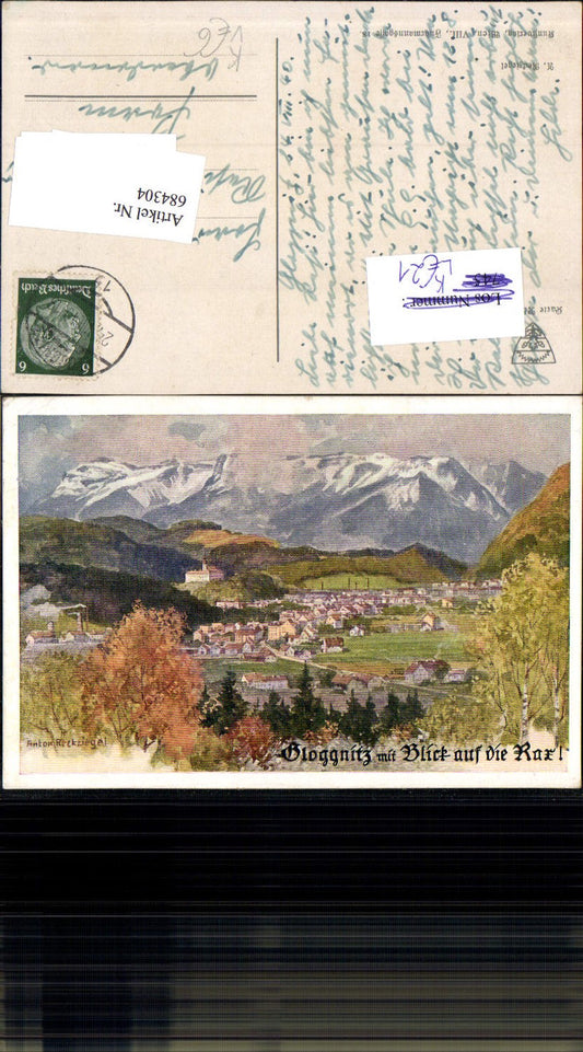 684304 Artist AK Anton Reckziegel Gloggnitz an der Rax pub German School Association 1893