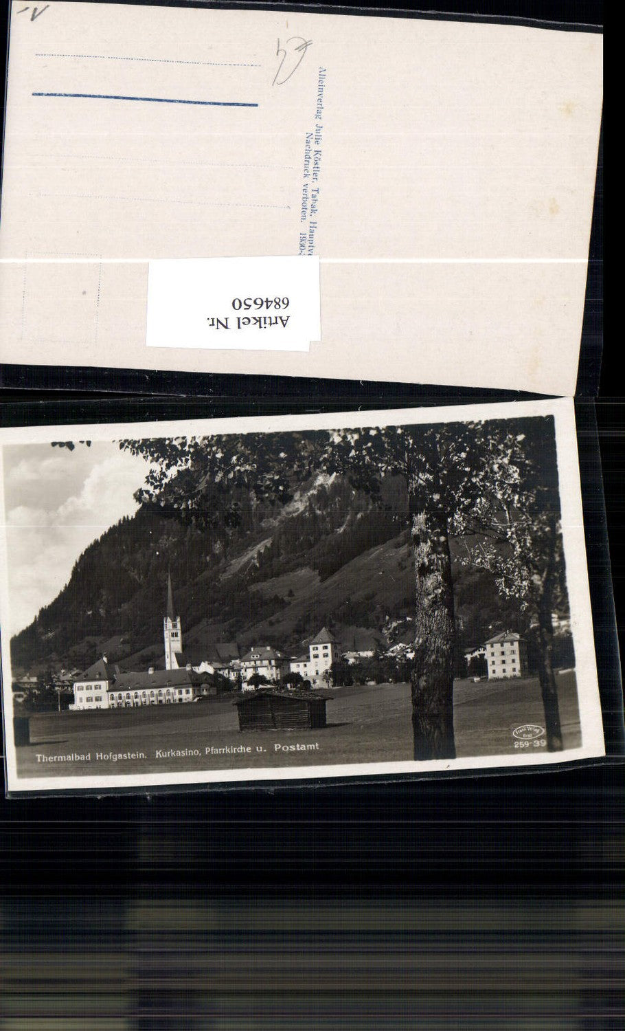 684650 Hofgastein Postamt Pfarrheim Pfarrkirche