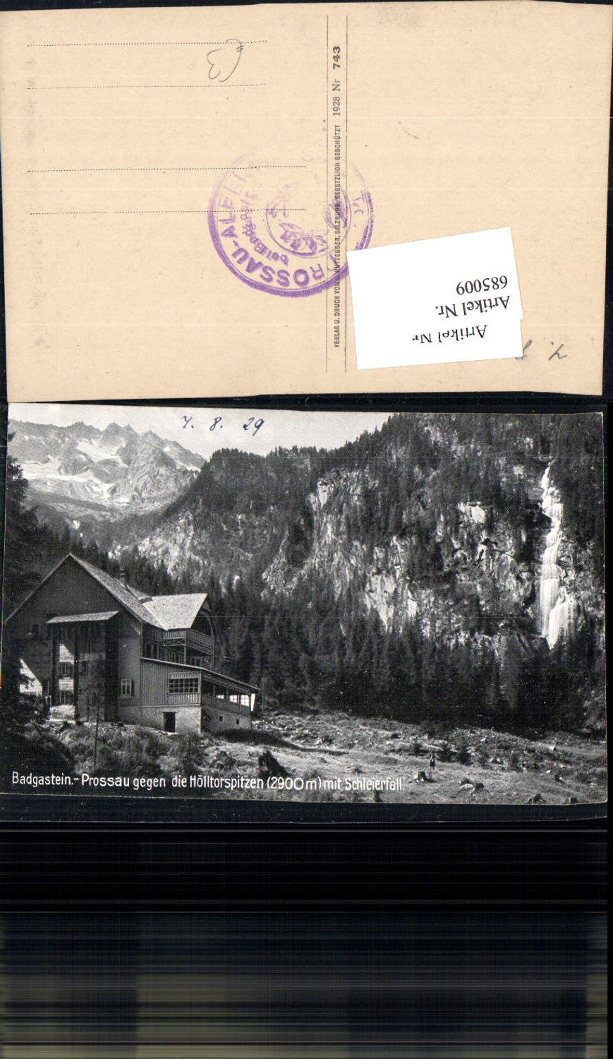 685009 Bad Gastein Badgastein Prossau Haus Schleierfall Wasserfall