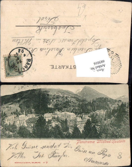 685016 Bad Gastein Badgastein  1899