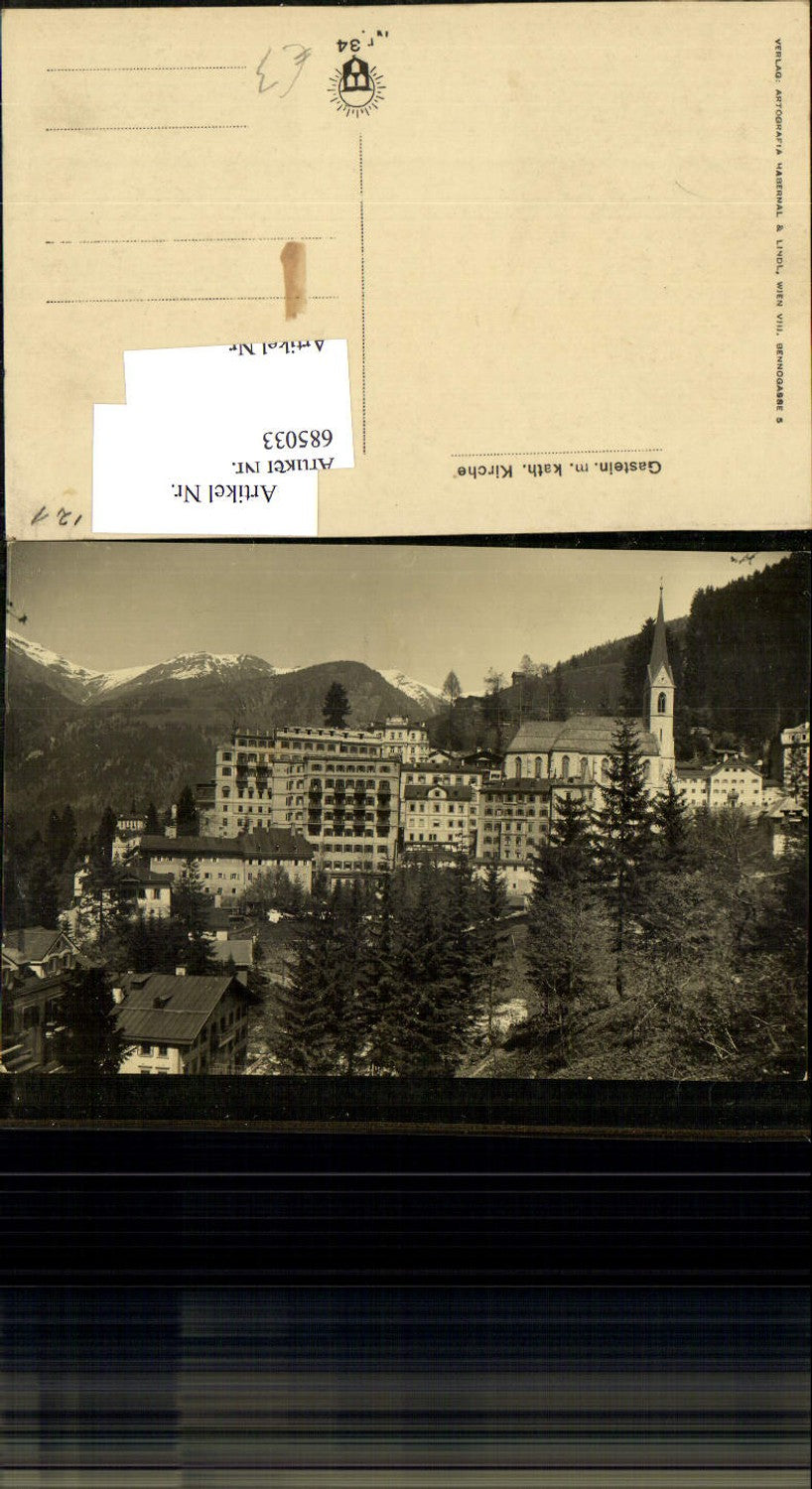 685033 Bad Gastein Badgastein kath. Kirche m. Häuser