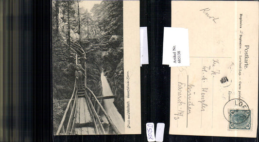 685138 Gruss aus Weissbach bei Lofer Klamm Wasserfall