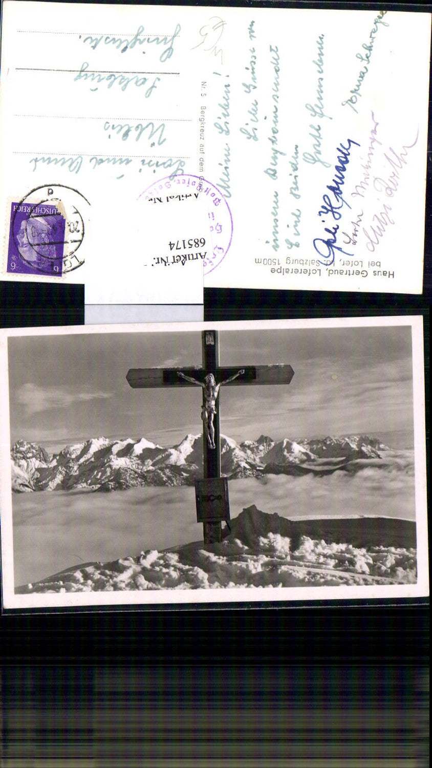 685174 Lofer Haus Gertraud Lofereralpe Kreuz Gipfelkreuz