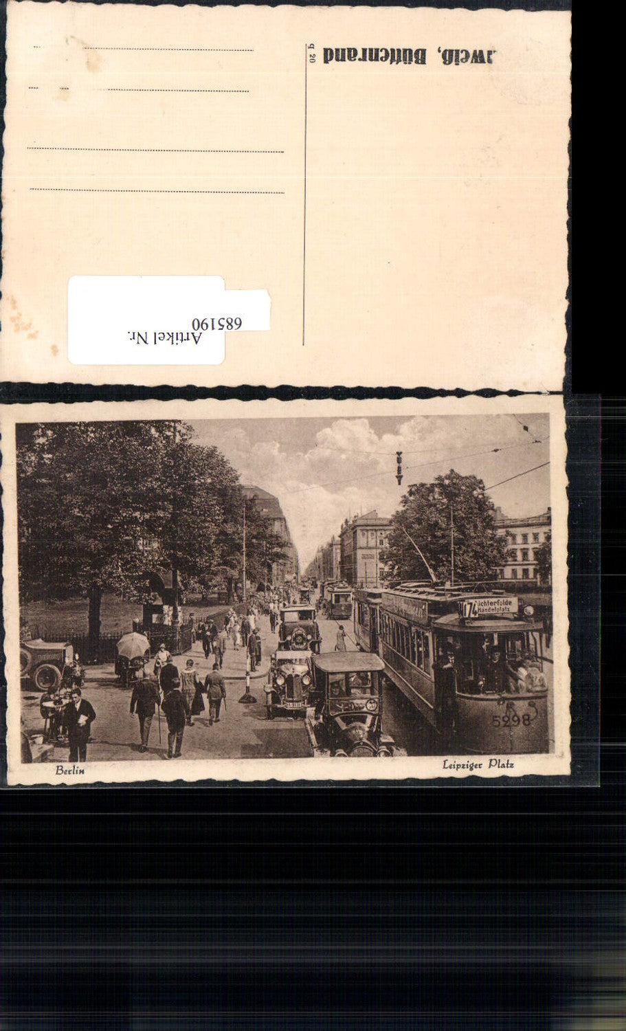 685190 Berlin Leipziger Platz Oldtimer Straßenbahn Tram Tramway