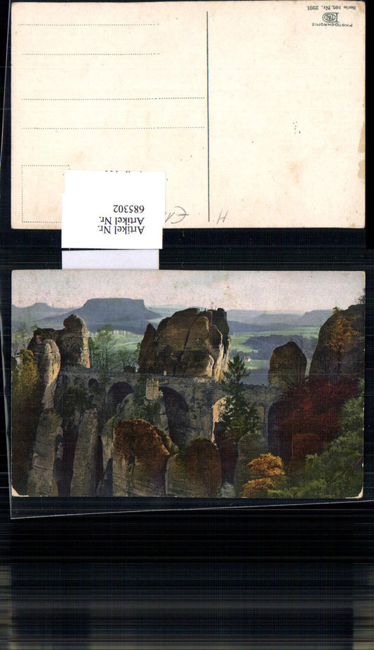 685302 Sächsische Schweiz Rathen Bastei Photochromie Ostermaier & Nenke S. 102 Nr. 2201